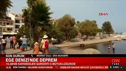 Son dakika... Ege Denizi'nde 5 büyüklüğünde deprem