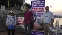 Katledilen Romanların anısına Meriç Nehri'ne çiçek bırakıldı