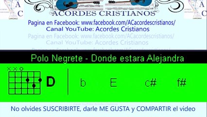 Donde estará Alejandra - Polo Negrete Acordes Guitarra