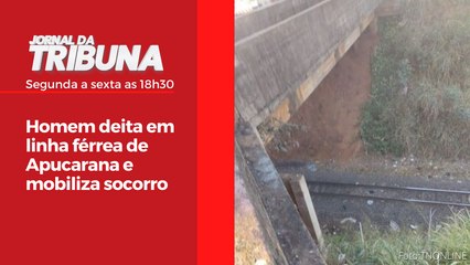 Homem deita em linha férrea de Apucarana e mobiliza socorro