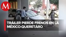 Accidente carretero deja al menos 2 muertos en lateral de carretera México-Querétaro
