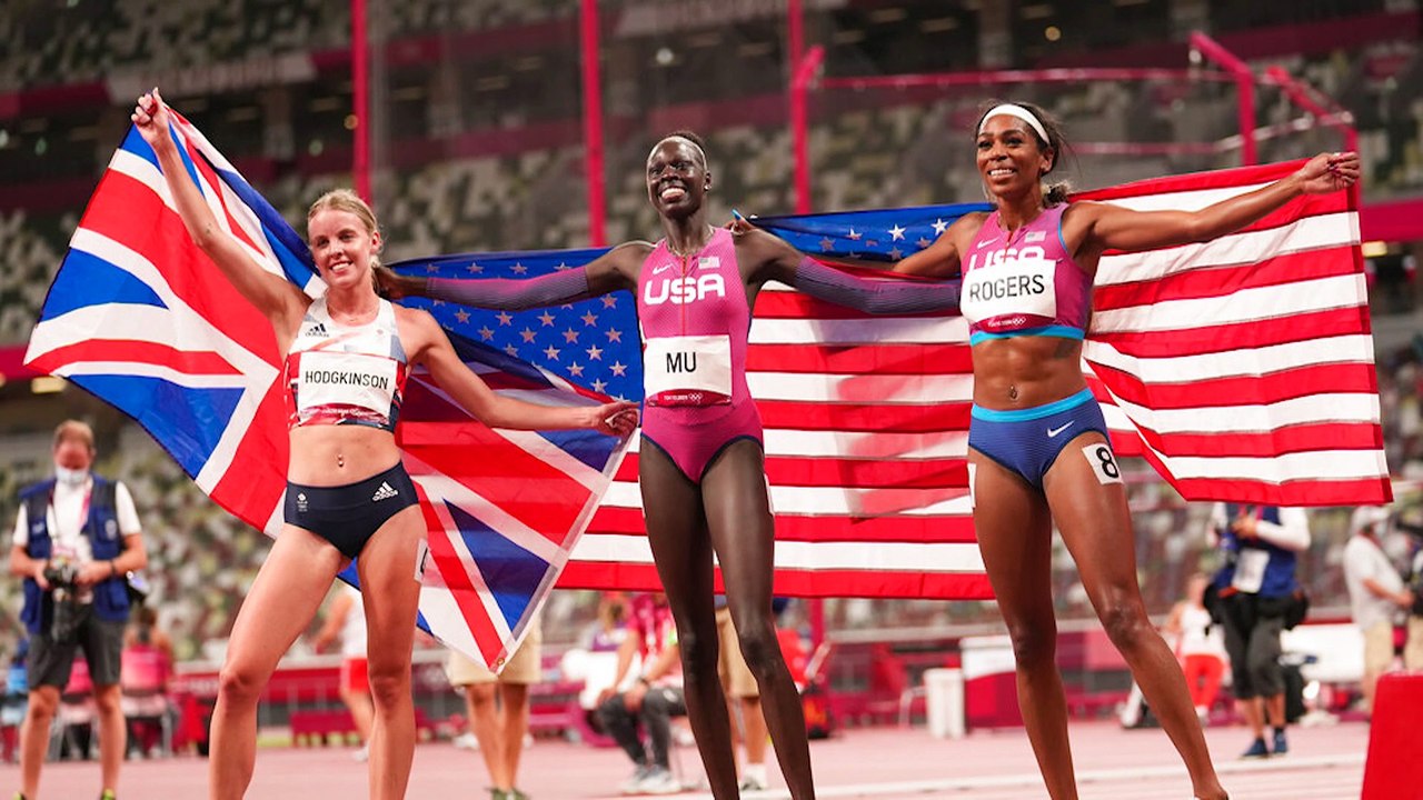 Im Schnelldurchlauf: Die Gesichter der Gewinner in Tokio am 3.8.