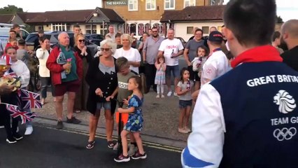 Tokyo 2020 Olympics- Portchester BMX bronze medallist Declan Brooks is welcomed home by cheering crowds