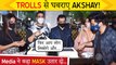 Akshay Kumar SCARED To Remove Mask Due To Media Reporting & Trolling |Bell Bottom Cake Cutting Video