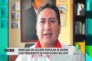 Premier Guido Bellido se reúne con nuevas bancadas previo al voto de confianza
