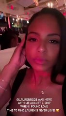 Christina Milian et M.Pokora fêtent leur rencontre dans le club L'Opéra à Saint Tropez le 3 août 2021.