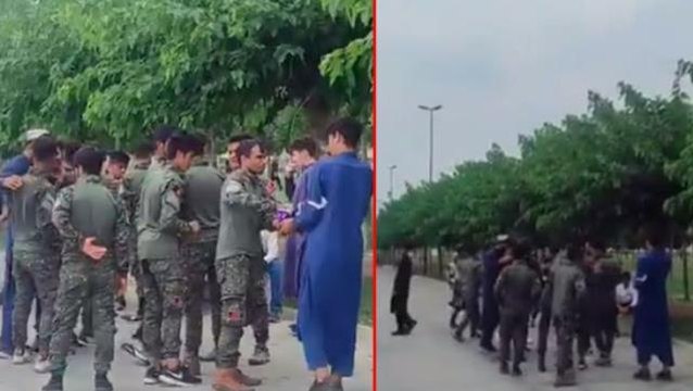 Zeytinburnu Kazlıçeşme Sahili'nde görüntülenen askeri kamuflajlı Afgan göçmenler yakalandı