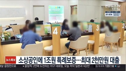 소상공인에 1조원 특례보증…최대 2천만원 대출