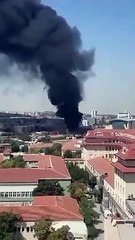 Ankara- Ankara'da korkutan yangın! Dumanlar Anıtkabir'den görüldü