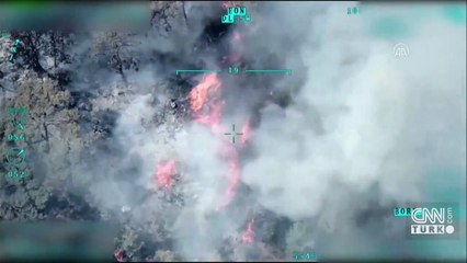 Yangınla mücadelede TSK'nın İHA'ları 462 saat uçuş yaptı