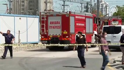 Başkentte özel hastane inşaatında yangın!