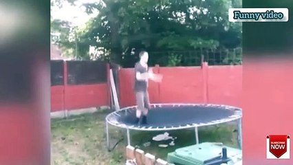 funny video - trampoline fails - funny fails