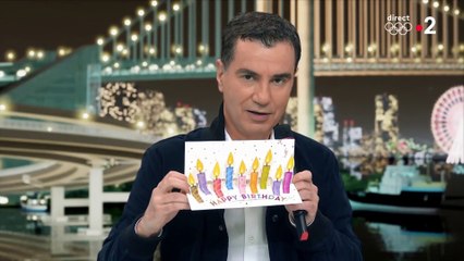 Laurent Luyat en kimono sur France 2 pour son anniversaire