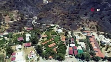 Alevlere teslim olan Mazı Mahallesi havadan görüntülendi