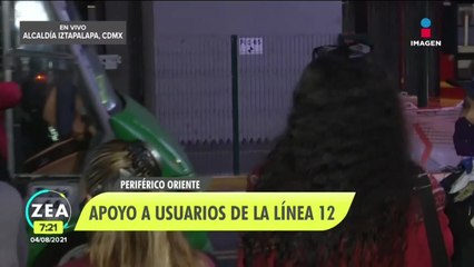 Ofrecen transporte alternativo a usuarios de la línea 12 del metro
