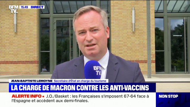 Pour Jean-Baptiste Lemoyne, le pass sanitaire est en vigueur pour s'assurer que l'été se déroule dans les meilleures conditions