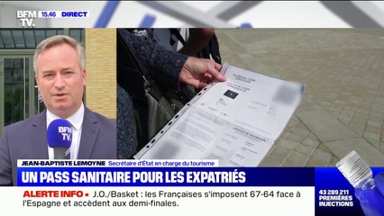 Pour Jean-Baptiste Lemoyne, les Français ayant reçu un vaccin à l'étranger homologué par l'UE "pourront profiter de leur été en France"