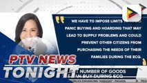 QC LGU to limit number of goods a resident can buy during ECQ