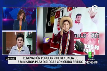Yarrow: "Mientras Bellido se encuentre en una investigación, debería ser retirado del Gabinete"