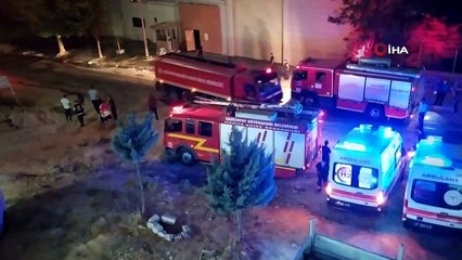 Boya fabrikasında korkutan yangın