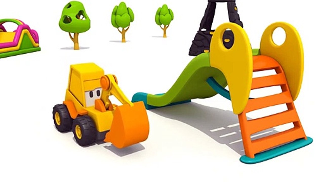 Max der Bagger und das Überraschungsei - Das Polizeiauto - 3D Cartoon für Kinder