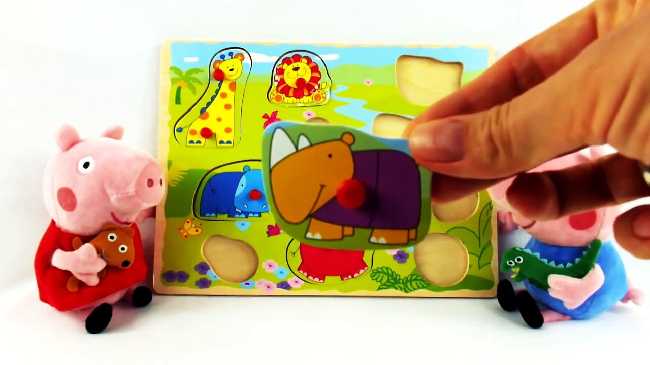 Peppa Wutz und Schorsch zeigen euch wilde Tiere aus der Savanne   Lernvideo für Kinder