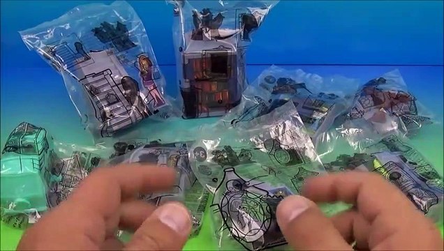 2015 SCOOBY-DOO and THE HAUNTED MANSION SET OF 8 BURGER KING KIDS MEAL TOYS VIDEO REVIEW