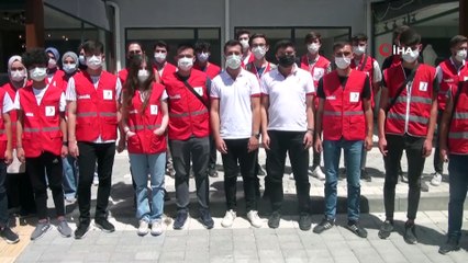 Yangın bölgesi için 41 gönüllü genç yardıma gitti