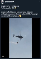 Son dakika haber: BAKAN SOYLU SİKORSKY HELİKOPTERE SU SEPETİ TAKILARAK YANGIN SÖNDÜRME FİLOSUNA EKLENDİ