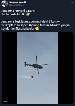 Son dakika haber: BAKAN SOYLU SİKORSKY HELİKOPTERE SU SEPETİ TAKILARAK YANGIN SÖNDÜRME FİLOSUNA EKLENDİ