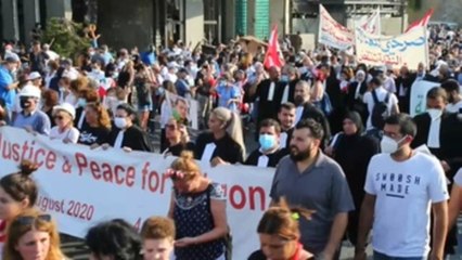 Beirut demanda justicia y honra a sus víctimas en el aniversario de explosión