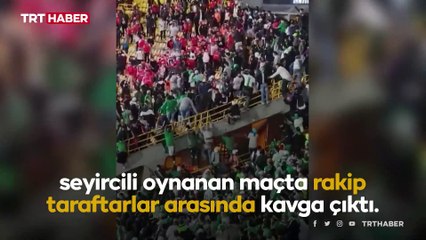 Kolombiya'da salgın sonrası seyircili oynanan ilk maçta olay çıktı