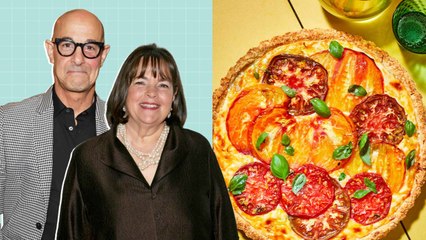 Stanley Tucci Made Ina Garten's Tomato & Goat Cheese Crostata — and We're Making It ASAP