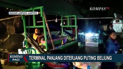 Angin Puting Beliung Terjang Kawasan Terminal Panjang, Ratusan Lapak Pedangang Hancur Berantakan