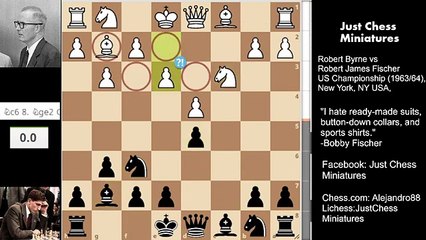 Bobby Fischer's Memorable Game against Robert Byrne. The brilliancy prize (1963)