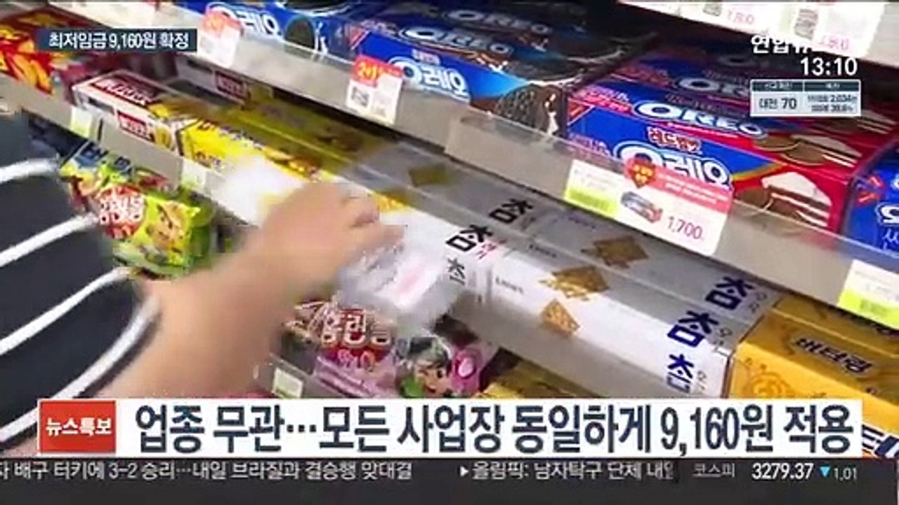 내년도 최저임금 9,160원 확정…이의제기 수용없어