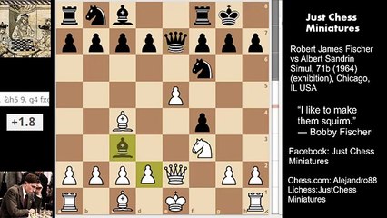 Bobby Fischer plays the King's Gambit and his opponent falls on quicksand (1964)