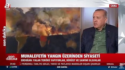 Erdoğan'ın ''yangın olur da canlı yanmaz mı'' açıklamasına sert tepki