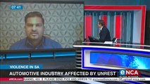 Automative industry affected by unrest and looting