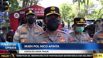 PRESISI Update  Kapolda Jawa Timur Tinjau Vaksinasi Merdeka di Taman Bungkul Surabaya