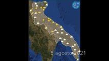 METEO Puglia ▷ Previsioni del tempo per Foggia, Andria, Barletta, Trani, Bari, Brindisi, Lecce e Taranto oggi e domani 5-6 agosto 2021 - mappa   video