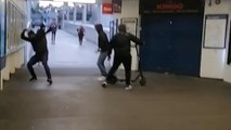 Shocking video captures moment thieves grab e-scooter from commuter at station