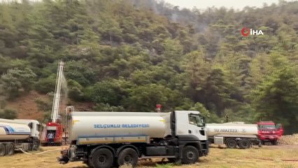 Termik santral bölgesi soğutuluyor