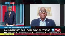 ANC candidates for local govt elections