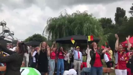 Scènes de liesse à Bruxelles après la victoire des Red Lions aux JO de Tokyo
