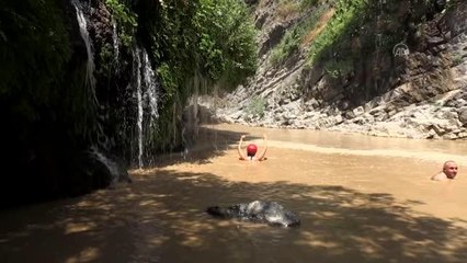 Sineber Şelalesi doğaseverlerin ilgisini çekiyor