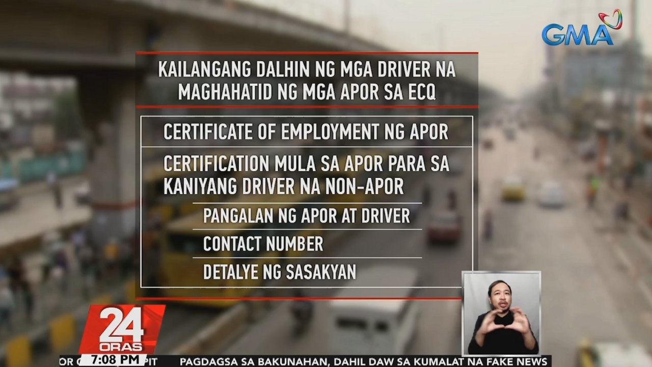 Mga non-essential worker na maghahatid-sundo sa mga APOR, papayagan na ng PNP  | 24 Oras