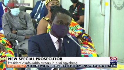New Special Prosecutor: President Akufo-Addo swears in Kissi Agyebeng -  Joy News Today (5-8-21)