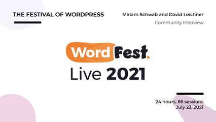 WordFest Live - Miriam Schwab - Community Interview