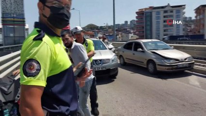 Motosiklet sürücüsü kazada yaralandı